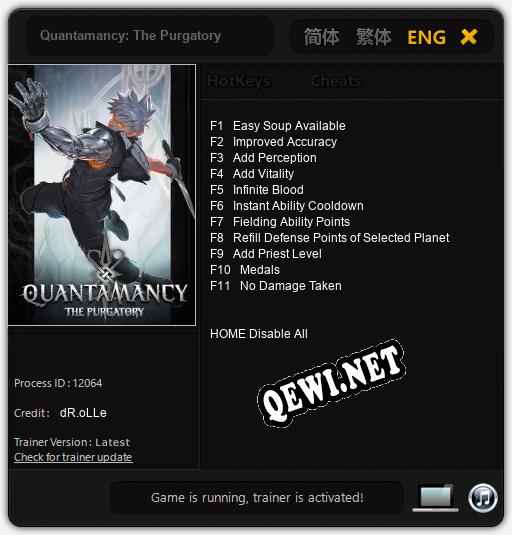 Quantamancy: The Purgatory: Трейнер +11 [v1.4]