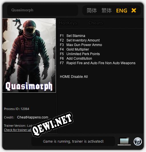 Quasimorph: Читы, Трейнер +7 [CheatHappens.com]
