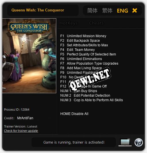 Queens Wish: The Conqueror: Читы, Трейнер +15 [MrAntiFan]