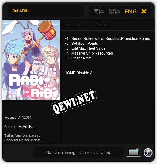 Rabi-Ribi: Читы, Трейнер +5 [MrAntiFan]