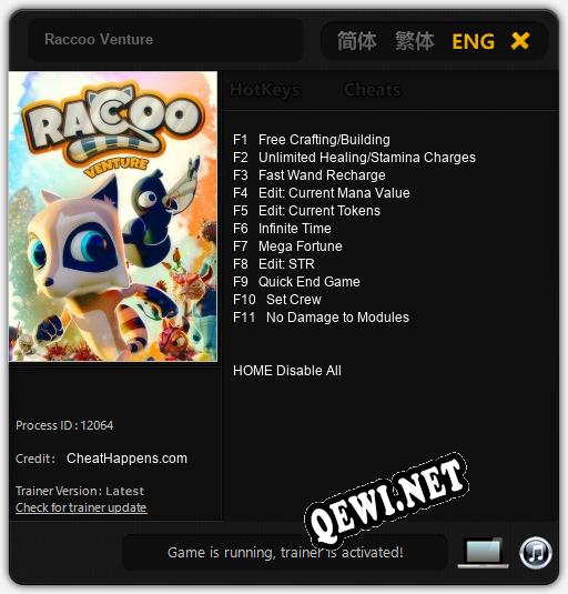 Raccoo Venture: Трейнер +11 [v1.1]