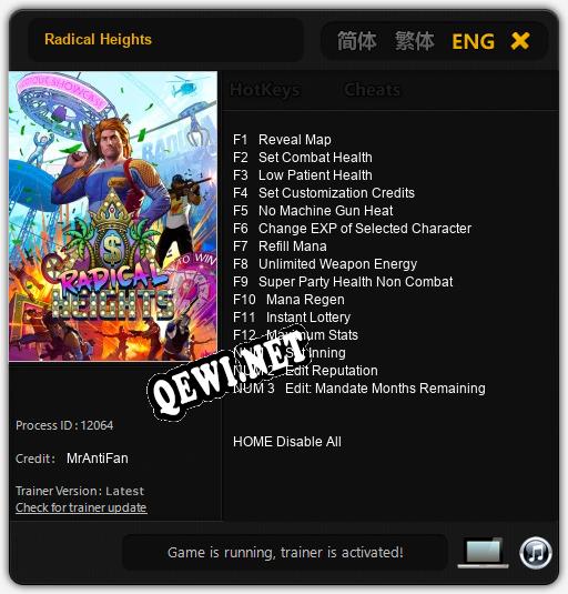 Radical Heights: Трейнер +15 [v1.4]