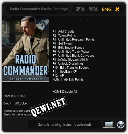 Radio Commander: Pacific Campaign: Трейнер +13 [v1.9]