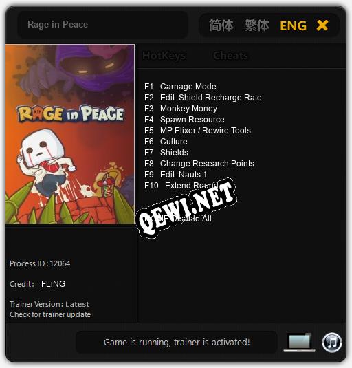 Rage in Peace: Читы, Трейнер +10 [FLiNG]