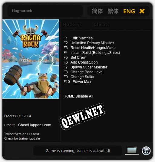 Трейнер для Ragnarock [v1.0.2]