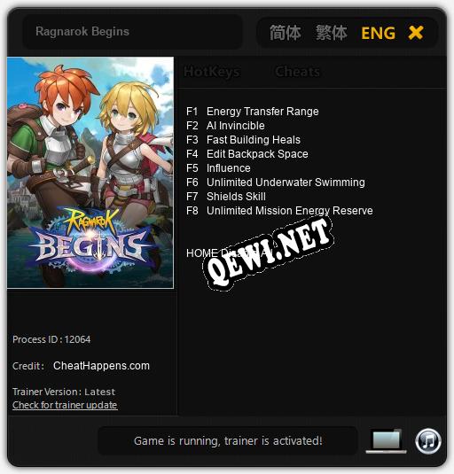 Ragnarok Begins: Трейнер +8 [v1.3]