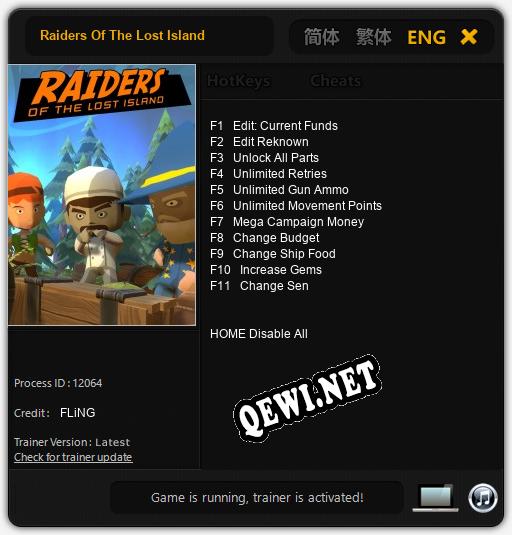 Raiders Of The Lost Island: ТРЕЙНЕР И ЧИТЫ (V1.0.91)