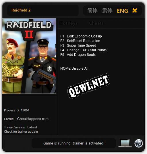Raidfield 2: Трейнер +5 [v1.4]