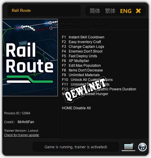 Rail Route: Читы, Трейнер +13 [MrAntiFan]