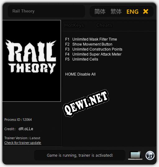 Rail Theory: Читы, Трейнер +5 [dR.oLLe]