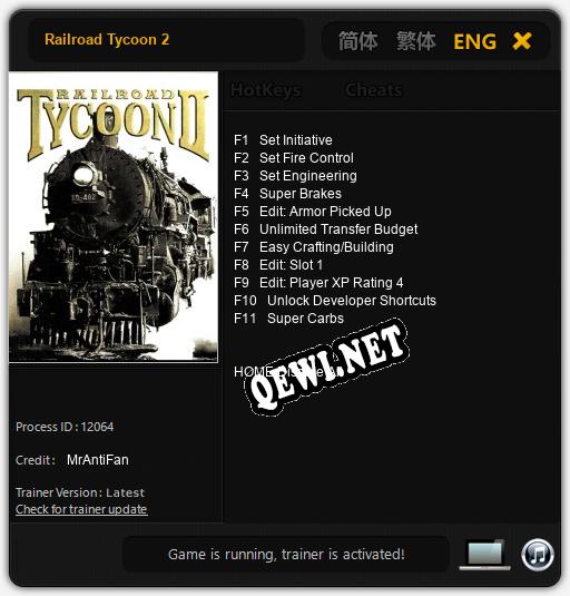 Railroad Tycoon 2: Трейнер +11 [v1.8]