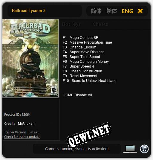 Railroad Tycoon 3: Читы, Трейнер +10 [MrAntiFan]