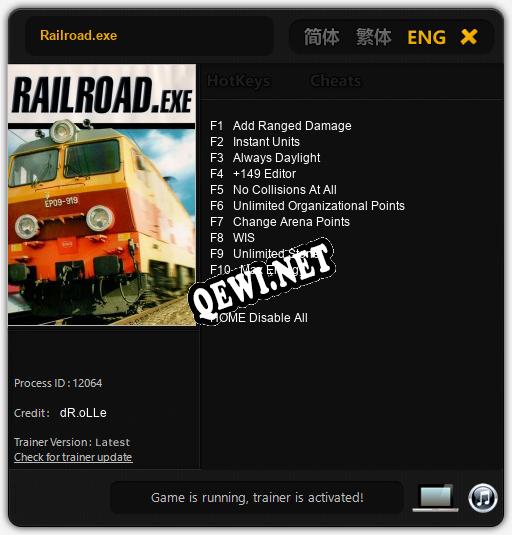 Railroad.exe: Трейнер +10 [v1.1]