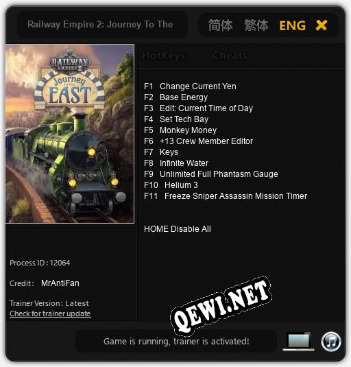 Railway Empire 2: Journey To The East: ТРЕЙНЕР И ЧИТЫ (V1.0.55)