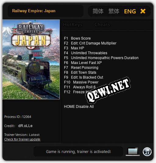 Railway Empire: Japan: Читы, Трейнер +12 [dR.oLLe]
