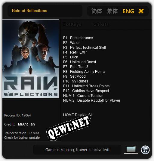 Rain of Reflections: Читы, Трейнер +14 [MrAntiFan]