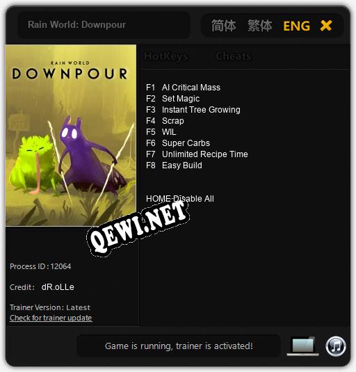 Rain World: Downpour: Читы, Трейнер +8 [dR.oLLe]