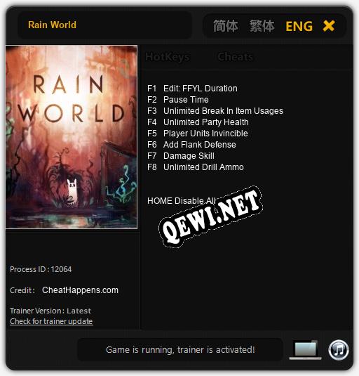 Rain World: Трейнер +8 [v1.3]