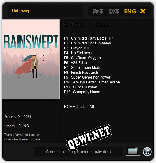 Трейнер для Rainswept [v1.0.5]