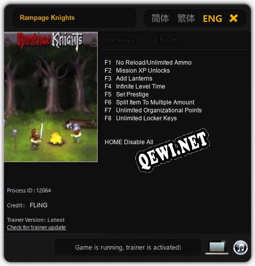 Rampage Knights: Трейнер +8 [v1.5]
