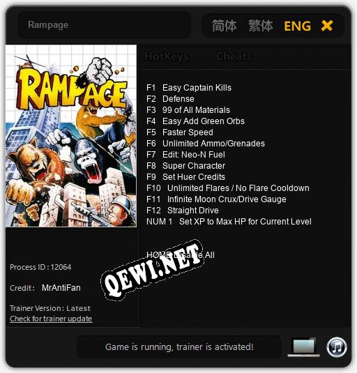 Rampage: Трейнер +13 [v1.8]