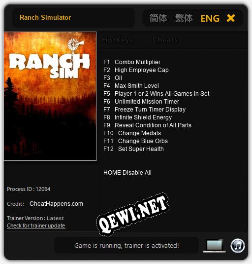 Трейнер для Ranch Simulator [v1.0.1]