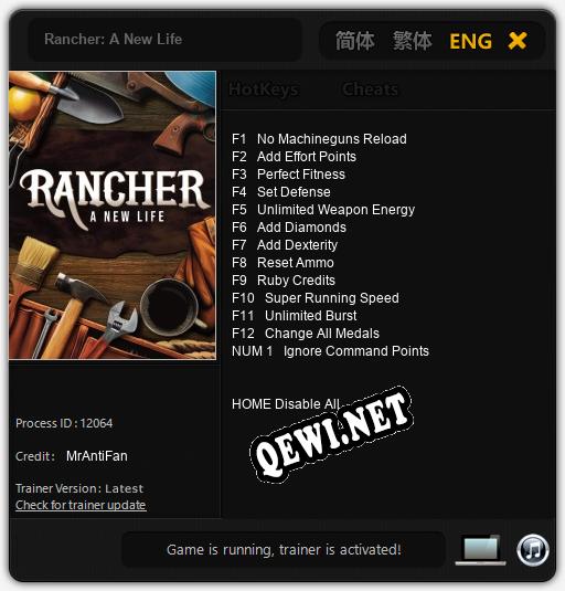 Rancher: A New Life: Трейнер +13 [v1.2]