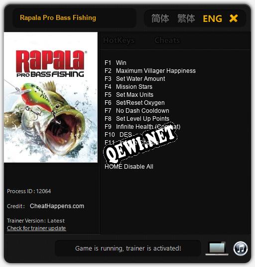 Трейнер для Rapala Pro Bass Fishing [v1.0.9]