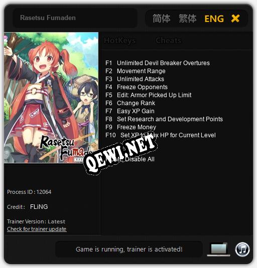 Rasetsu Fumaden: Трейнер +10 [v1.8]