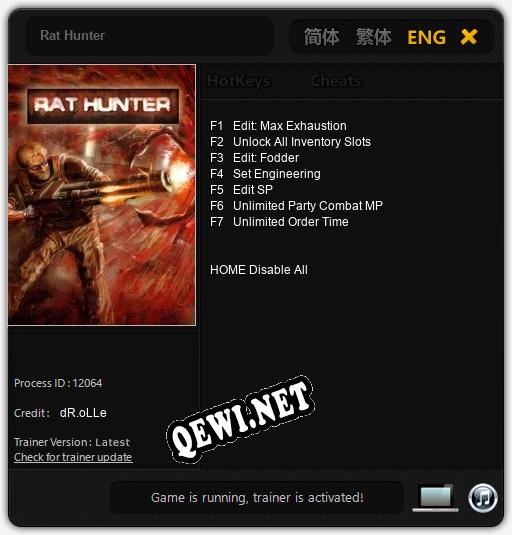 Трейнер для Rat Hunter [v1.0.5]