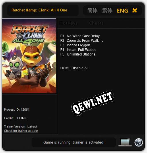 Ratchet & Clank: All 4 One: Трейнер +5 [v1.9]
