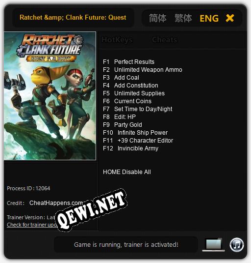 Ratchet & Clank Future: Quest for Booty: ТРЕЙНЕР И ЧИТЫ (V1.0.50)