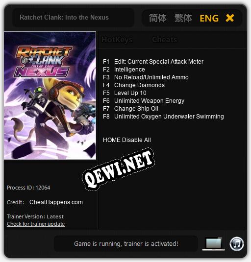 Ratchet Clank: Into the Nexus: Трейнер +8 [v1.2]