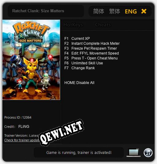 Ratchet Clank: Size Matters: ТРЕЙНЕР И ЧИТЫ (V1.0.82)