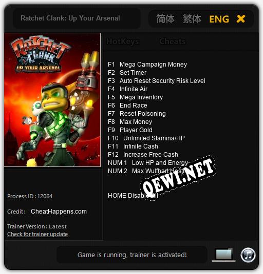 Ratchet Clank: Up Your Arsenal: Читы, Трейнер +14 [CheatHappens.com]