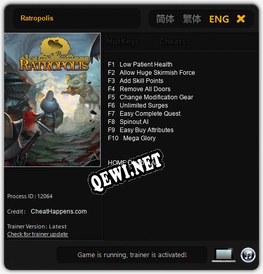 Ratropolis: Читы, Трейнер +10 [CheatHappens.com]