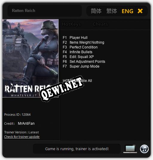 Трейнер для Ratten Reich [v1.0.9]