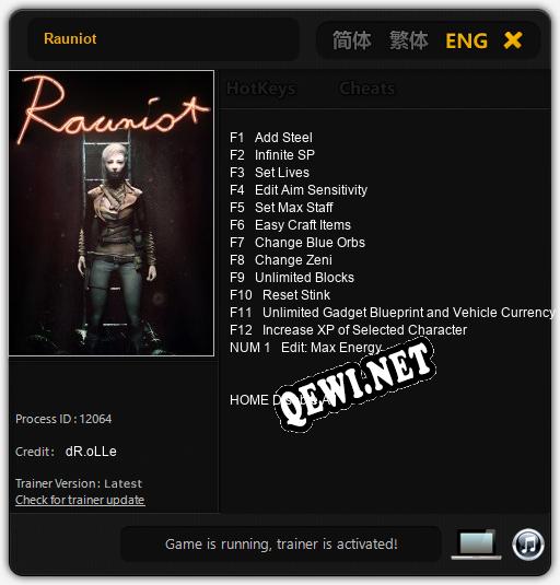 Rauniot: Трейнер +13 [v1.2]