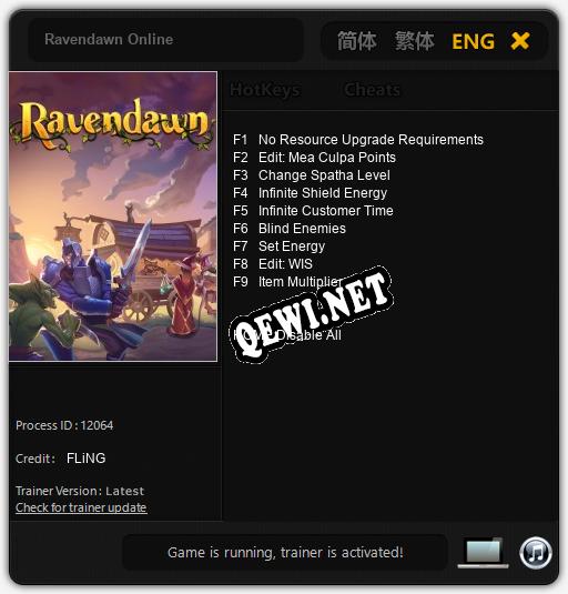Трейнер для Ravendawn Online [v1.0.8]