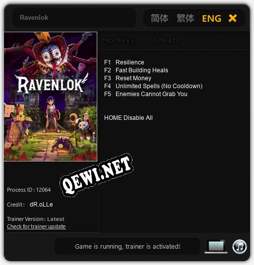 Ravenlok: Читы, Трейнер +5 [dR.oLLe]