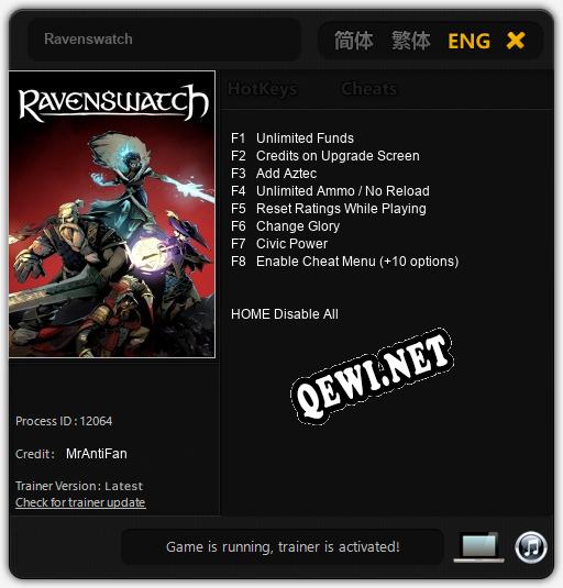 Ravenswatch: Трейнер +8 [v1.7]