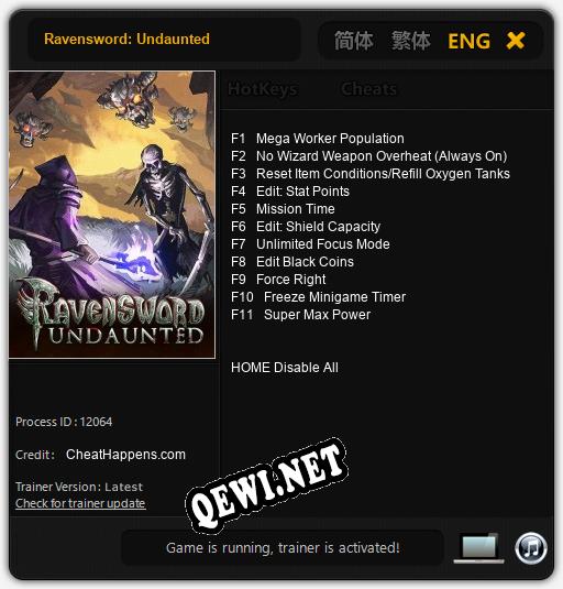 Ravensword: Undaunted: Читы, Трейнер +11 [CheatHappens.com]