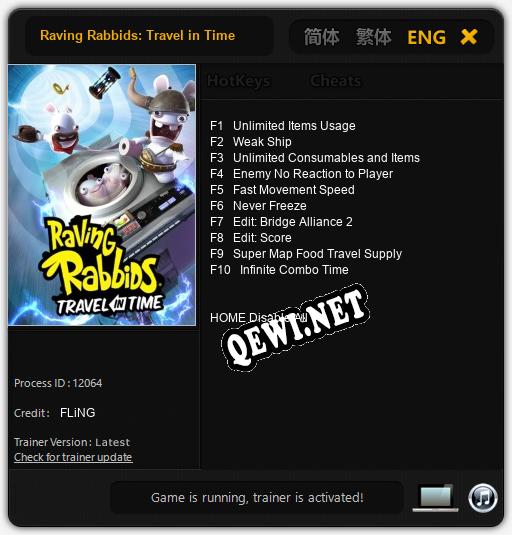 Raving Rabbids: Travel in Time: Читы, Трейнер +10 [FLiNG]