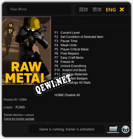 Raw Metal: Трейнер +13 [v1.7]