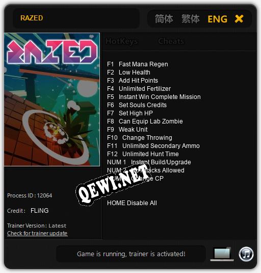 RAZED: ТРЕЙНЕР И ЧИТЫ (V1.0.20)