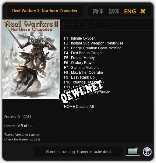 Real Warfare 2: Northern Crusades: Читы, Трейнер +12 [dR.oLLe]