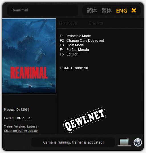Reanimal: Трейнер +5 [v1.2]