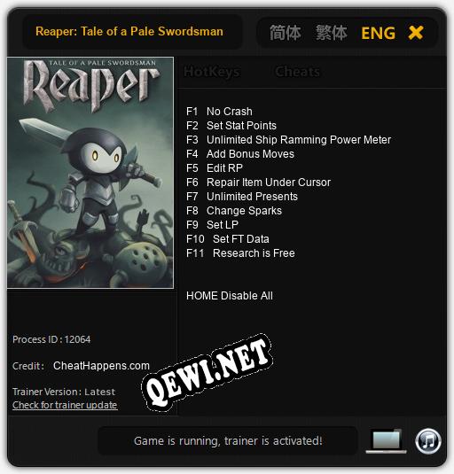 Reaper: Tale of a Pale Swordsman: ТРЕЙНЕР И ЧИТЫ (V1.0.86)