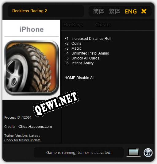 Трейнер для Reckless Racing 2 [v1.0.8]