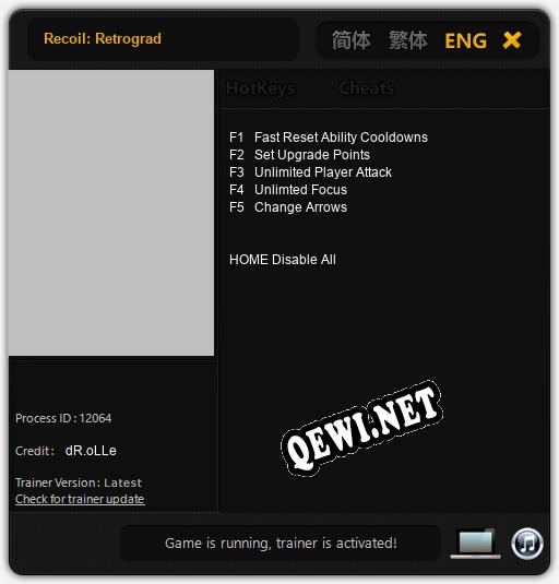 Recoil: Retrograd: Трейнер +5 [v1.3]